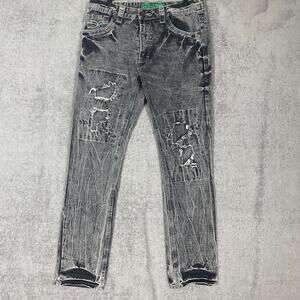 Kaalu Euro for the People Jeans Men 32x31.5 Gray Grunge Punk Straight Leg